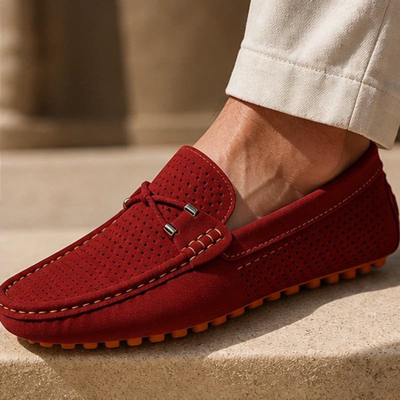 San Marco Woven Leather Loafer - Red - leather loafers - Hendlys - Image 3
