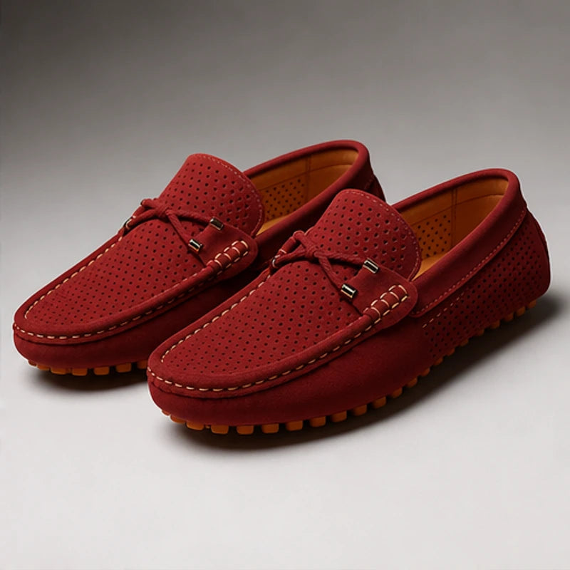San Marco Woven Leather Loafer - Red - men's loafers - Hendlys - Image 2