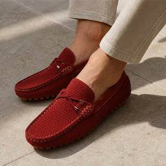 San Marco Woven Leather Loafer - Red - italian leather - Hendlys - Image 4
