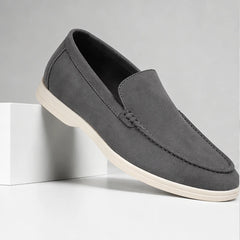 Bexley Hand-Burnished Leather Loafer - Gray - Loafers - Hendlys - Image 1