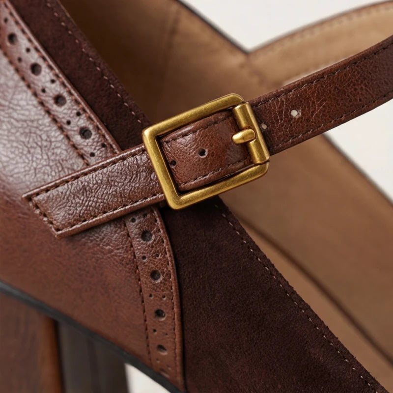 Vilano Duo Heels - Brown - cushioned insole - Hendlys - Image 7
