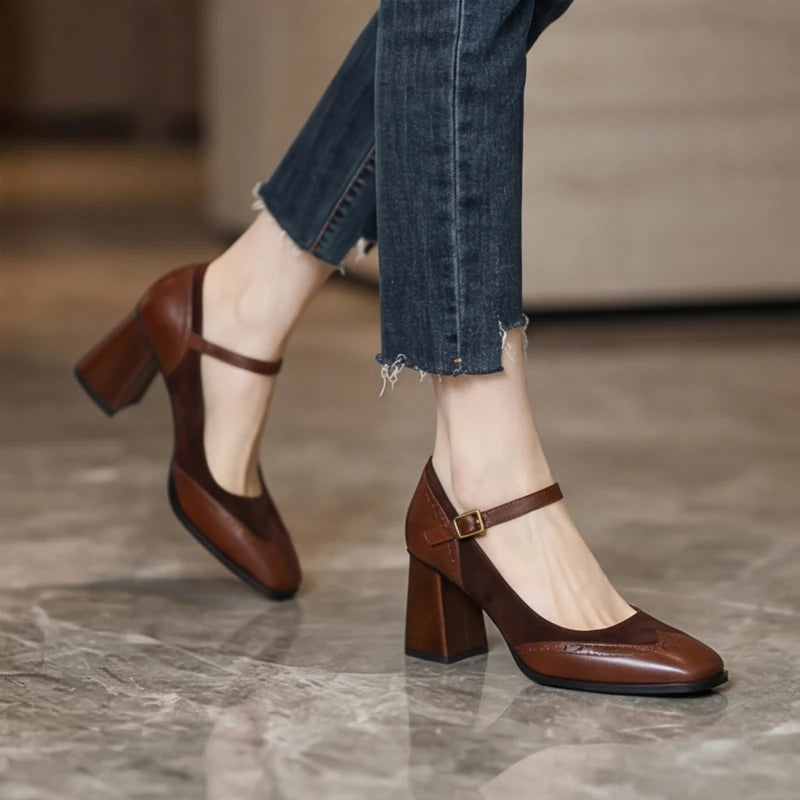 Vilano Duo Heels - Brown - elegant heels - Hendlys - Image 8
