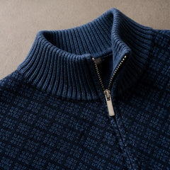 Westbury Zip Knit Sweater - Blue - Department: Men - Hendlys - Image 3