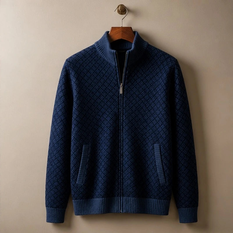 Westbury Zip Knit Sweater - Blue - Product Type: Sweaters - Hendlys - Image 4