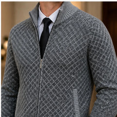 Westbury Zip Knit Sweater - Gray - Catalog Group: Clothing - Hendlys - Image 2