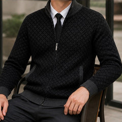 Westbury Zip Knit Sweater - Black - Catalog Group: Clothing - Hendlys - Image 2