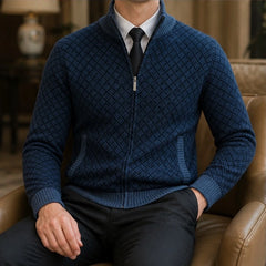 Westbury Zip Knit Sweater - Blue - Catalog Group: Clothing - Hendlys - Image 2