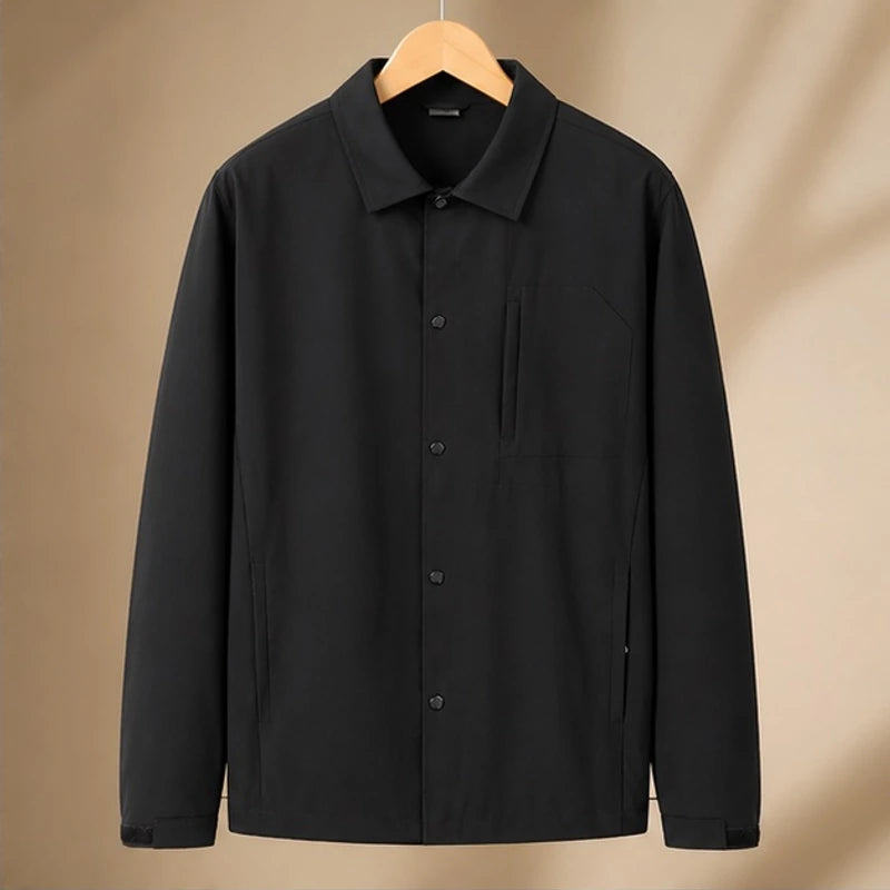 Westcott Structured Jacket - Black - Clothing > Outerwear > Structured Collared Button-Front Jacket - Hendlys - Image 2