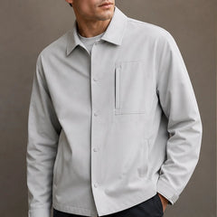 Westcott Structured Jacket - Off-White - Clothing > Outerwear > Structured Collared Button-Front Jacket - Hendlys - Image 1