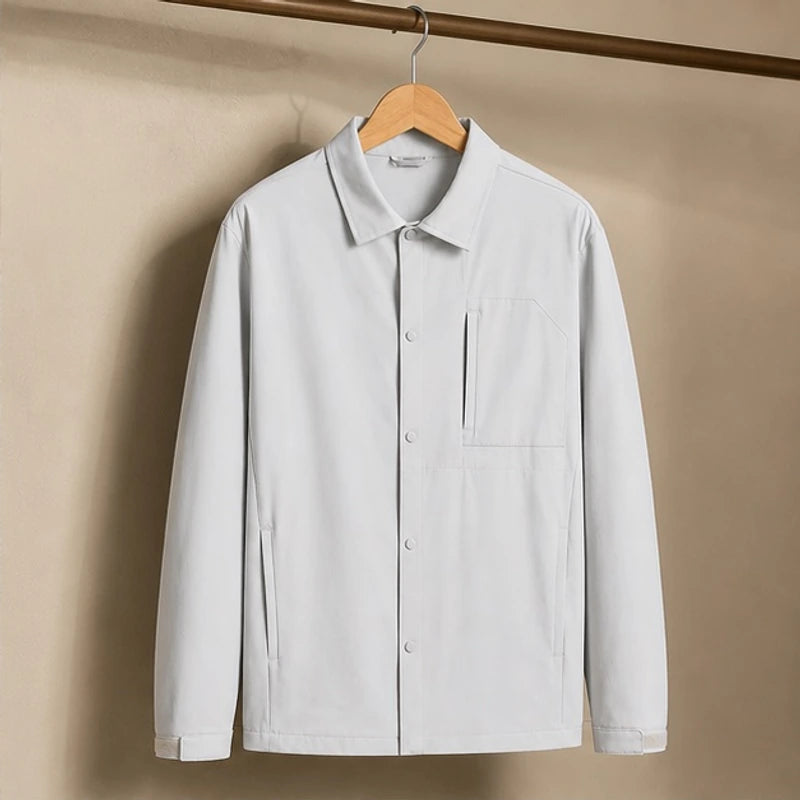 Westcott Structured Jacket - Off-White - Clothing > Outerwear > Structured Collared Button-Front Jacket - Hendlys - Image 2