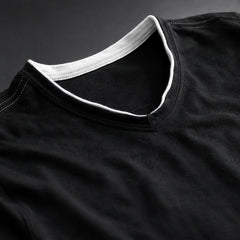 Kasane Cotton Long Sleeve Shirt - Black - men's shirt - Hendlys - Image 2