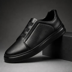 Vantinio Genuine Leather Sneakers - Black - Sneakers - Hendlys - Image 1
