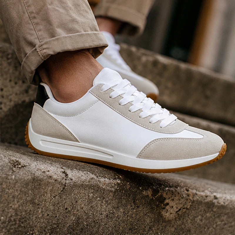 Orbital Retro Sneakers - White - leather sneakers - Hendlys - Image 4