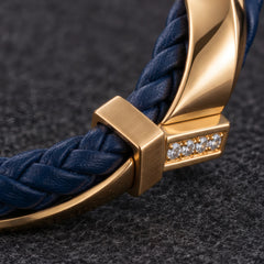 Xavian Men's Cuff Bracelet - Blue & Gold - jewelry - Hendlys - Image 2