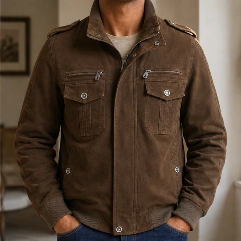 Xavier Bomber Jacket - Brown - Men's Clothing > Outerwear > Bomber Jackets - Hendlys - Image 1