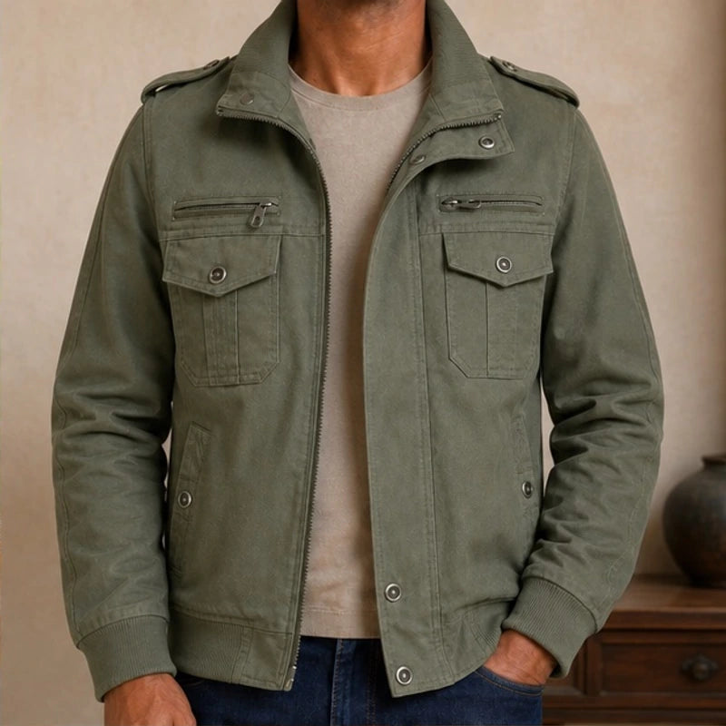 Xavier Bomber Jacket - Green - Men's Clothing > Outerwear > Bomber Jackets - Hendlys - Image 1