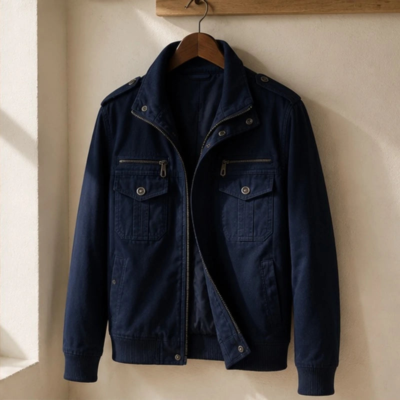 Xavier Bomber Jacket - Blue - Catalog Group: Clothing - Hendlys - Image 2