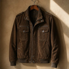 Xavier Bomber Jacket - Brown - Department: Men - Hendlys - Image 3