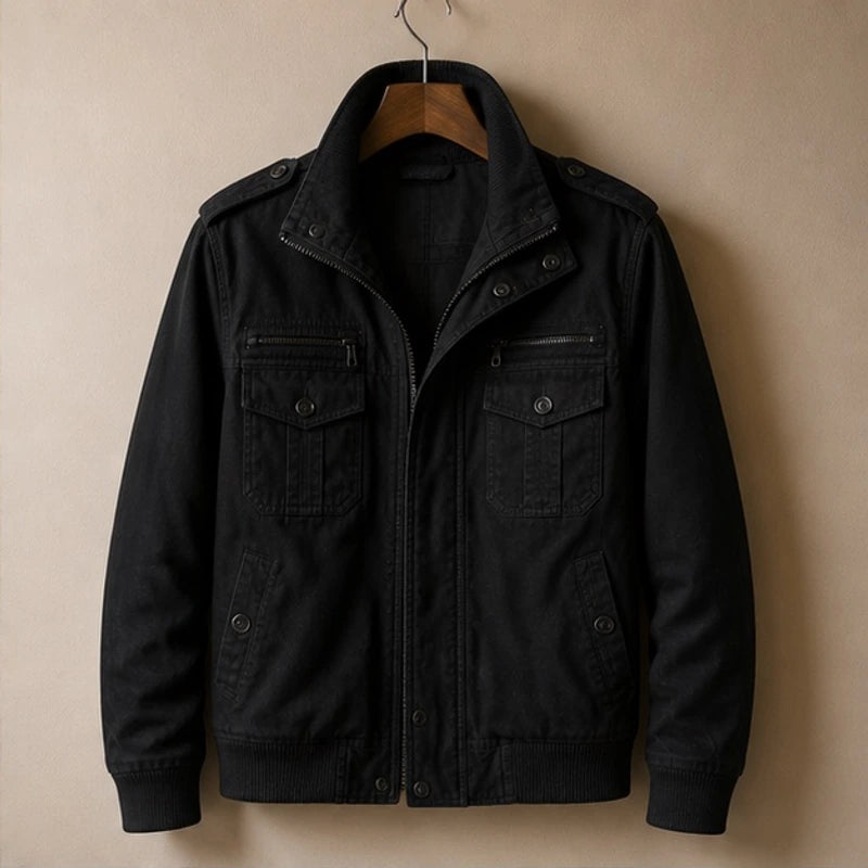 Xavier Bomber Jacket - Black - Catalog Group: Clothing - Hendlys - Image 2