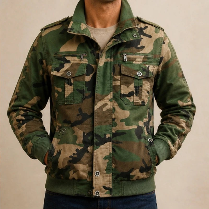Xavier Bomber Jacket - Camouflage - Men's Clothing > Outerwear > Bomber Jackets - Hendlys - Image 1