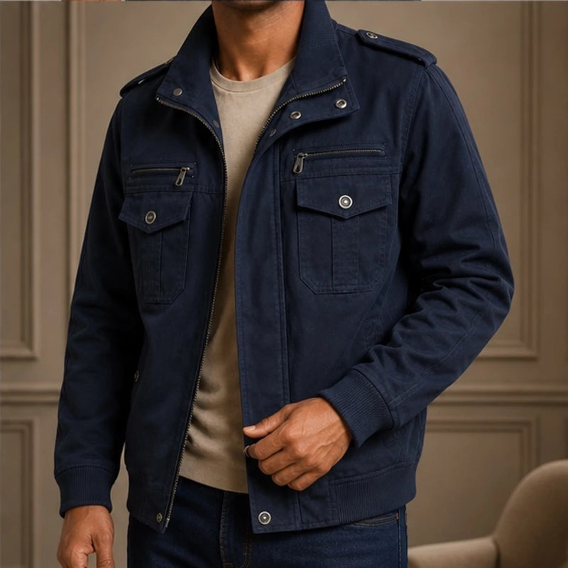 Xavier Bomber Jacket - Blue - Men's Clothing > Outerwear > Bomber Jackets - Hendlys - Image 1