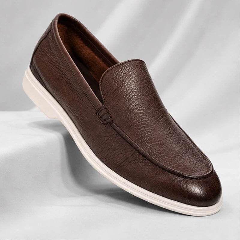 Bexley Hand-Burnished Leather Loafer - Dark Brown - Loafers - Hendlys - Image 1