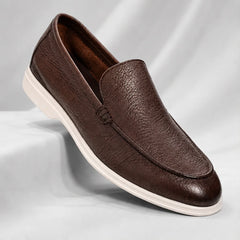 Bexley Hand-Burnished Leather Loafer - Dark Brown - Loafers - Hendlys - Image 1