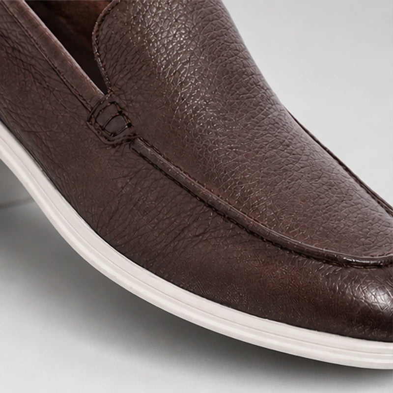 Bexley Hand-Burnished Leather Loafer - Dark Brown - hand-burnished leather - Hendlys - Image 5