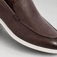 Bexley Hand-Burnished Leather Loafer - Dark Brown - hand-burnished leather - Hendlys - Image 5