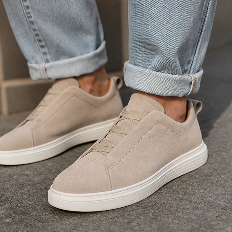 Altman Suede Sneakers - Beige - slip-on sneakers - Hendlys - Image 4