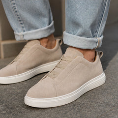 Altman Suede Sneakers - Beige - slip-on sneakers - Hendlys - Image 4