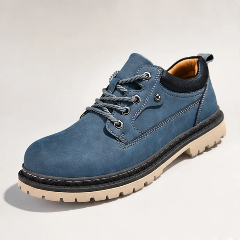 Kingsley Leather Casual Shoe - Blue - Shoes - Hendlys - Image 1