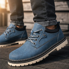 Kingsley Leather Casual Shoe - Blue - casual shoes - Hendlys - Image 3