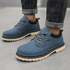 Kingsley Leather Casual Shoe - Blue - nubuck leather - Hendlys - Image 4
