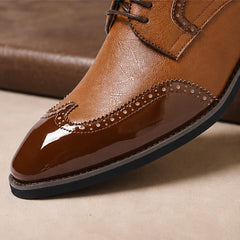 Belgrave Brogue Dress Shoe - Brown - mens dress shoes - Hendlys - Image 2