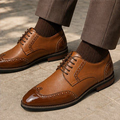 Belgrave Brogue Dress Shoe - Brown - formal footwear - Hendlys - Image 6
