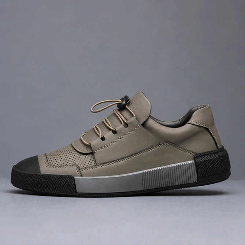 Calder Leather Court Sneaker - Espresso - leather sneakers - Hendlys - Image 3