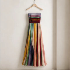 Zélie Strapless Flowy Maxi Dress - Multi-Color - women's clothing - Hendlys - Image 5