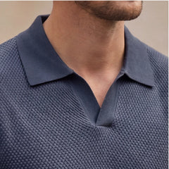 San Sebastian Knit Polo Shirt - Navy Blue - men's shirts - Hendlys - Image 6